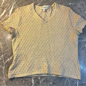 Griffith Gray St John Metallic Knit Top